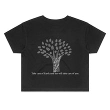 Load image into Gallery viewer, AS Colour - Women&#39;s Crop Tee (The Environmentalist, Tree Design) (Double-Sided Print)
