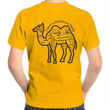 Load image into Gallery viewer, AS Colour Kids Youth Crew T-Shirt (The Voyager, Camel Design) (Double-Sided Print)
