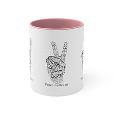 Load image into Gallery viewer, 11oz Accent Mug (The Pacifist, Peace Design)
