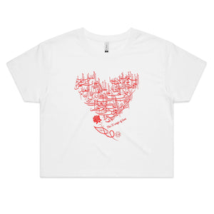 AS Colour - Women's Crop Tee (The 31 Ways of Love) (Double-Sided Print)