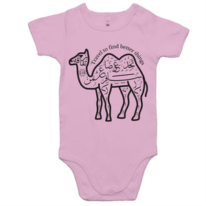 AS Colour Mini Me - Baby Onesie Romper (The Voyager, Camel Design)