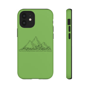 Tough Cases Apple Green (The Ambitious, Mountain Design)