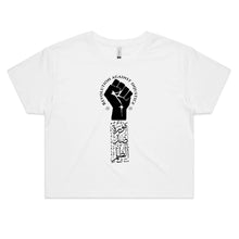 Load image into Gallery viewer, AS Colour - Women&#39;s Crop Tee (The Justice Seeker, Revolution Design) (Double-Sided Print)
