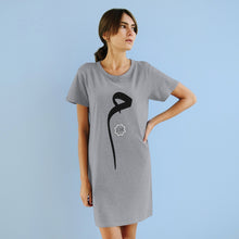 Load image into Gallery viewer, Organic T-Shirt Dress (Arabic Script Edition, Meem _m_ م) (Front Print)
