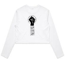 Load image into Gallery viewer, AS Colour - Women&#39;s Long Sleeve Crop Tee (The Justice Seeker, Revolution Design) (Double-Sided Print)

