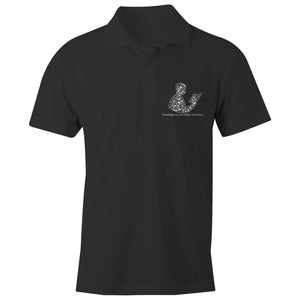 AS Colour Chad - S/S Polo Shirt (The Educated, Book Design) (Double-Sided Print)