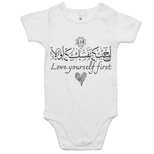 Load image into Gallery viewer, AS Colour Mini Me - Baby Onesie Romper (Self-Appreciation, Heart Design)
