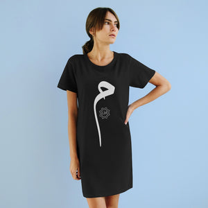 Organic T-Shirt Dress (Arabic Script Edition, Meem _m_ م) (Front Print)