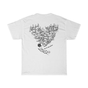 Unisex Heavy Cotton Tee (The 31 Ways of Love) (Double-Sided Print)
