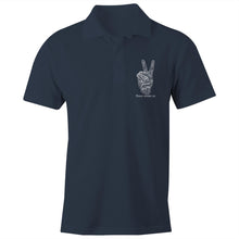 Load image into Gallery viewer, AS Colour Chad - S/S Polo Shirt (The Pacifist, Peace Design) (Double-Sided Print)

