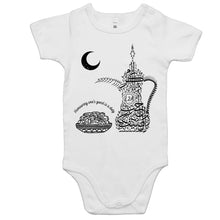 Load image into Gallery viewer, AS Colour Mini Me - Baby Onesie Romper (The Arab Hospitality, Coffee Pot Design)
