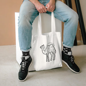 Cotton Tote Bag (The Voyager, Camel Design) - Levant 2 Australia