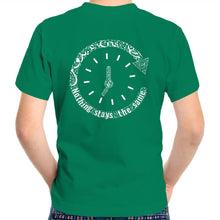 Load image into Gallery viewer, AS Colour Kids Youth Crew T-Shirt (The Change, Time Design) (Double-Sided Print)
