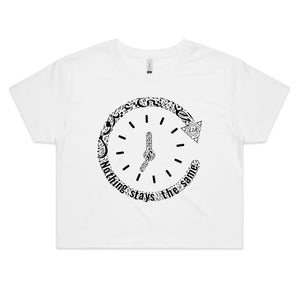 AS Colour - Women's Crop Tee (The Change, Time Design) (Double-Sided Print)