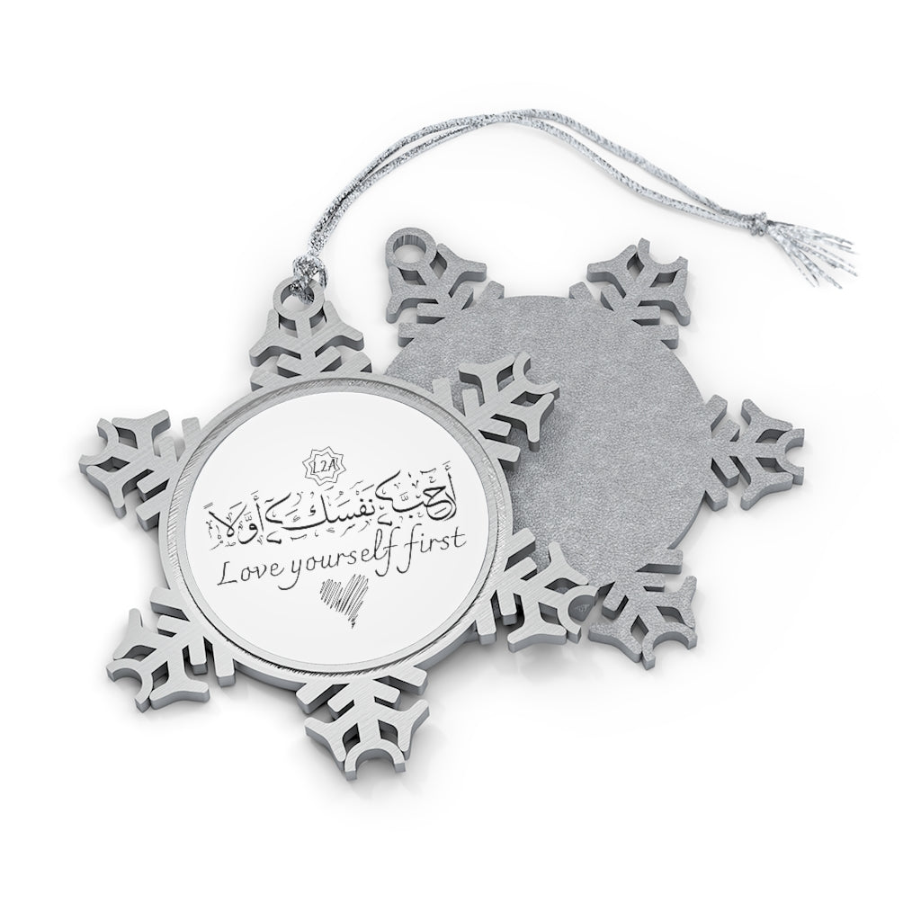 Pewter Snowflake Ornament (Self-Appreciation, Heart Design) - Levant 2 Australia