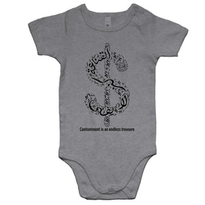 AS Colour Mini Me - Baby Onesie Romper (The Ultimate Wealth Design, Dollar Sign)