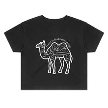 Load image into Gallery viewer, AS Colour - Women&#39;s Crop Tee (The Voyager, Camel Design) (Double-Sided Print)
