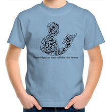 Load image into Gallery viewer, AS Colour Kids Youth Crew T-Shirt (The Educated, Book Design) (Double-Sided Print)
