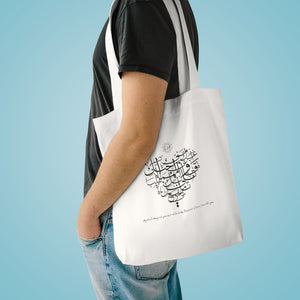 Cotton Tote Bag (The Power of Love, Heart Design) - Levant 2 Australia