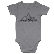 Load image into Gallery viewer, AS Colour Mini Me - Baby Onesie Romper (The Ambitious, Mountain Design)

