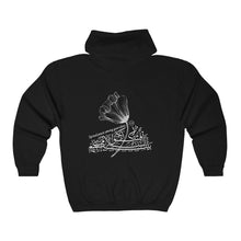 Load image into Gallery viewer, Unisex Heavy Blend™ Full Zip Hooded Sweatshirt (The Peace Spreader, Flower Design) (Double-Sided Print)
