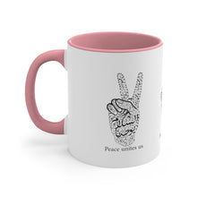 Load image into Gallery viewer, 11oz Accent Mug (The Pacifist, Peace Design)
