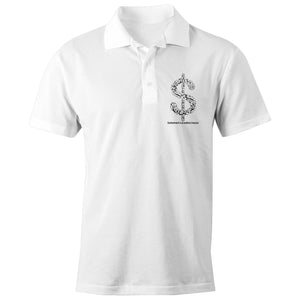 AS Colour Chad - S/S Polo Shirt (The Ultimate Wealth Design, Dollar Sign) (Double-Sided Print)