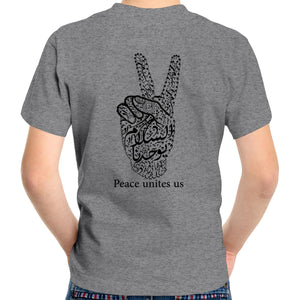 AS Colour Kids Youth Crew T-Shirt (The Pacifist, Peace Design) (Double-Sided Print)