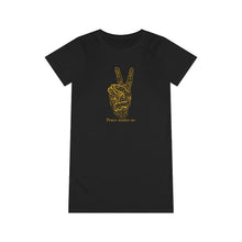 Load image into Gallery viewer, Organic T-Shirt Dress (The Pacifist, Peace Design) - Levant 2 Australia
