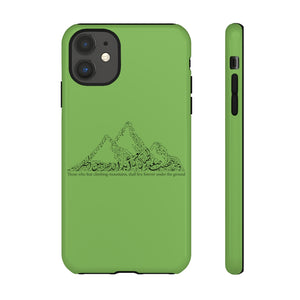 Tough Cases Apple Green (The Ambitious, Mountain Design)
