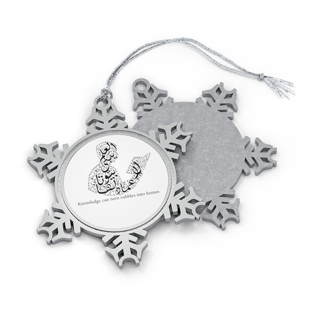 Pewter Snowflake Ornament (The Educated, Book Design) - Levant 2 Australia