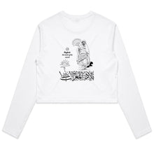Load image into Gallery viewer, AS Colour - Women&#39;s Long Sleeve Crop Tee (The Land of the Sunset, Maghreb Design) (Double-Sided Print)
