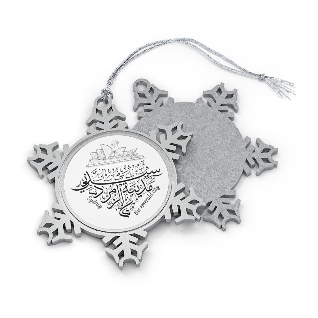 Pewter Snowflake Ornament (The Emerald City, Sydney Design)