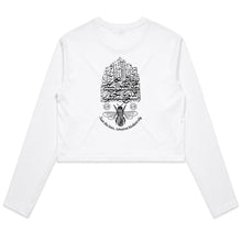 Load image into Gallery viewer, AS Colour - Women&#39;s Long Sleeve Crop Tee (Save the Bees! Conserve Biodiversity!) (Double-Sided Print)
