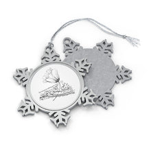Load image into Gallery viewer, Pewter Snowflake Ornament (The Peace Spreader, Flower Design)
