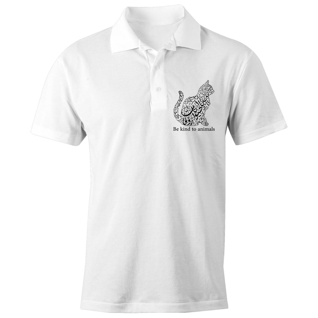 AS Colour Chad - S/S Polo Shirt (The Animal Lover, Cat Design) (Double-Sided Print)