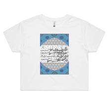 Load image into Gallery viewer, AS Colour - Women&#39;s Crop Tee (Bliss or Misery, Omar Khayyam Poetry) (Double-Sided Print)
