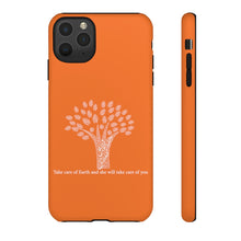 Load image into Gallery viewer, Tough Cases Orange (The Environmentalist, Tree Design)
