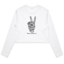 Load image into Gallery viewer, AS Colour - Women&#39;s Long Sleeve Crop Tee (The Pacifist, Peace Design) (Double-Sided Print)
