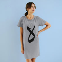 Load image into Gallery viewer, Organic T-Shirt Dress (Arabic Script Edition, Ha&#39;a Western _h_ ه) (Front Print)
