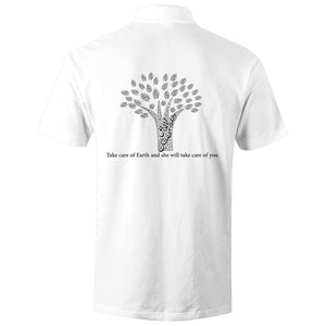 AS Colour Chad - S/S Polo Shirt (The Environmentalist, Tree Design) (Double-Sided Print)
