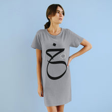 Load image into Gallery viewer, Organic T-Shirt Dress (Arabic Script Edition, Kha&#39;a _x_ خ) (Front Print)
