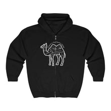 Load image into Gallery viewer, Unisex Heavy Blend™ Full Zip Hooded Sweatshirt (The Voyager, Camel Design) - Levant 2 Australia
