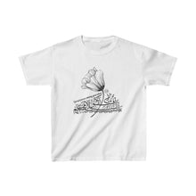 Load image into Gallery viewer, Kids Heavy Cotton™ Tee (The Peace Spreader, Flower Design) (Double-Sided Print)
