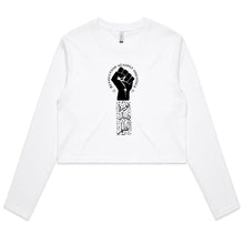 Load image into Gallery viewer, AS Colour - Women&#39;s Long Sleeve Crop Tee (The Justice Seeker, Revolution Design) (Double-Sided Print)
