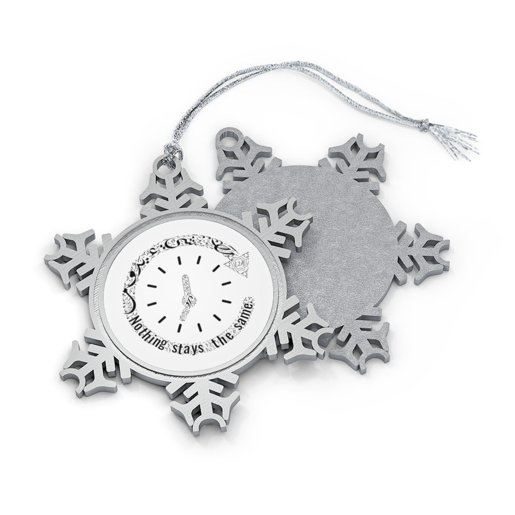 Pewter Snowflake Ornament (The Change, Time Design) - Levant 2 Australia