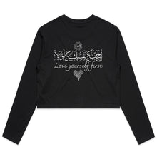 Load image into Gallery viewer, AS Colour - Women&#39;s Long Sleeve Crop Tee (Self-Appreciation, Heart Design) (Double-Sided Print)
