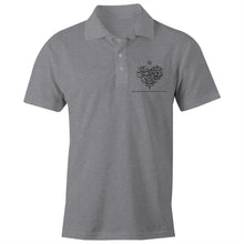 Load image into Gallery viewer, AS Colour Chad - S/S Polo Shirt (The Power of Love, Heart Design) (Double-Sided Print)

