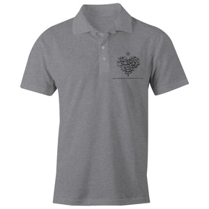 AS Colour Chad - S/S Polo Shirt (The Power of Love, Heart Design) (Double-Sided Print)