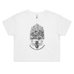 AS Colour - Women's Crop Tee (Save the Bees! Conserve Biodiversity!) (Double-Sided Print)